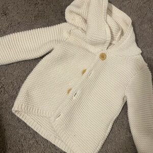 Carter's Baby 6M Cream Knit Hooded Jacket